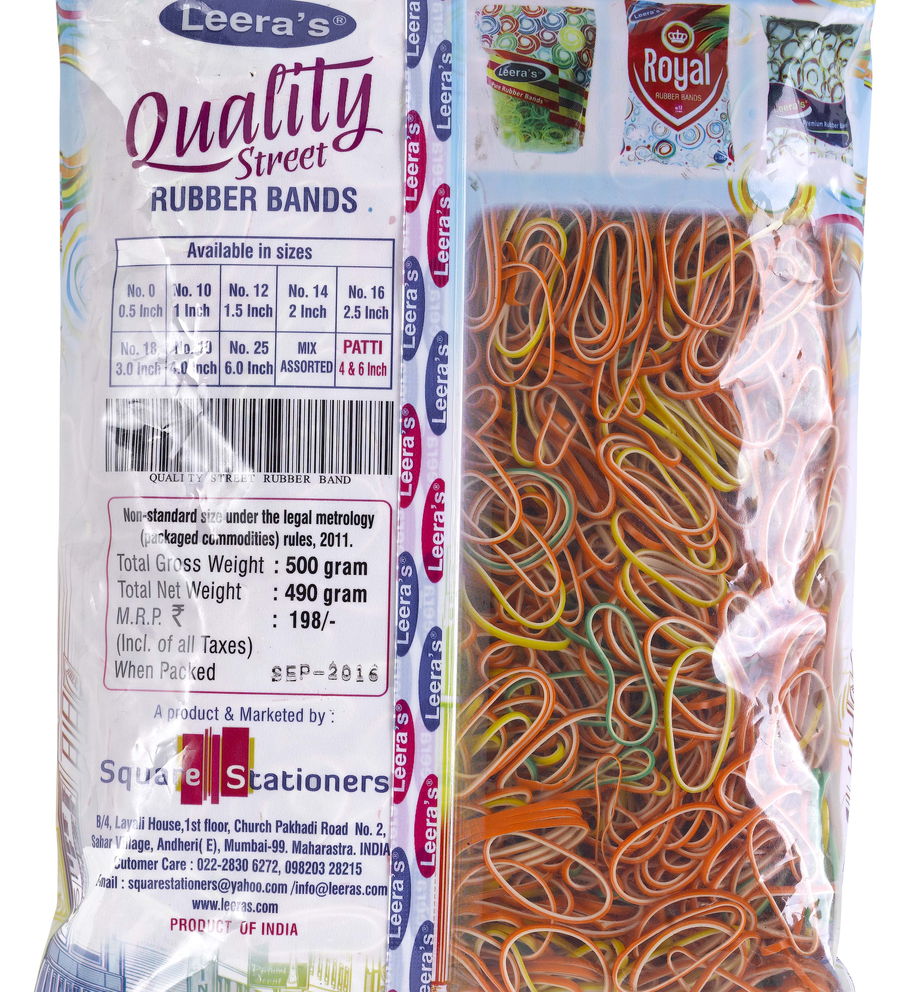 Leeras Quality Street Rubber Bands